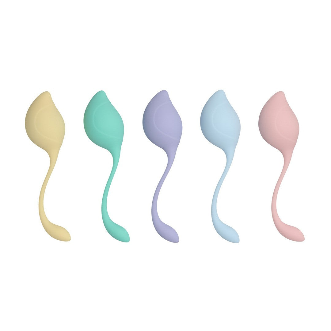 CONJUNTO DE 5 BOLAS VAGINALES PELVIC STEM KEGEL KIT MULTICOLOR LOVELINE