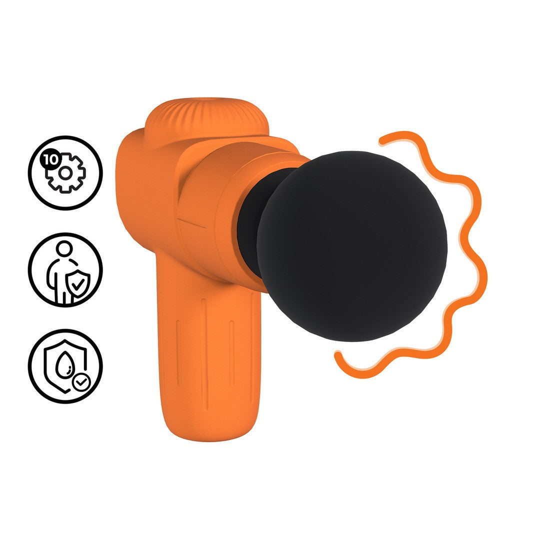 MINI MASAJEADOR RECARGABLE MICROBOOST NARANJA LOVELINE