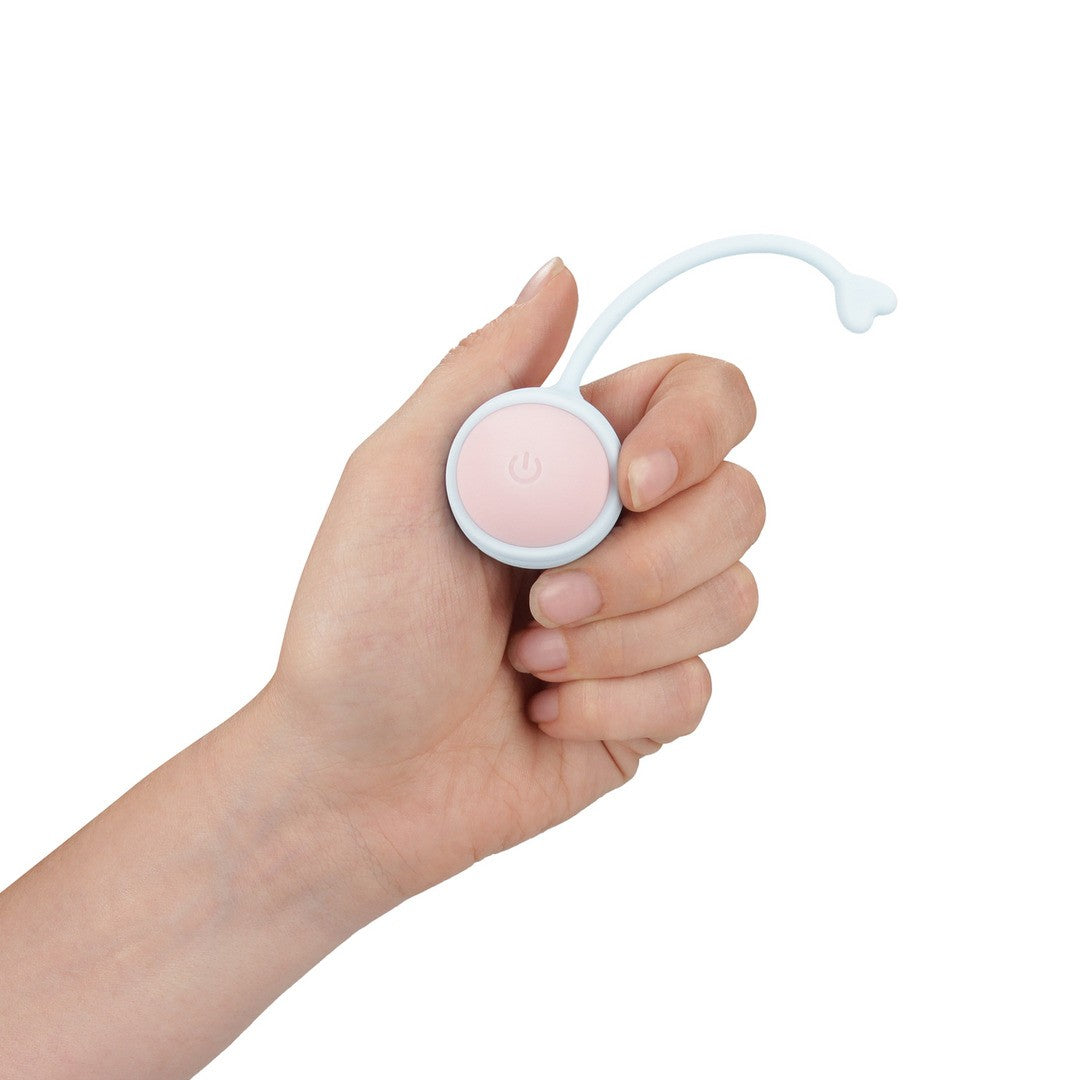 BOLAS VAGINALES VIBRANTES CON MANDO Y 5 PESOS INTERCAMBIABLES KEGEL KIT MORADO LOVELINE