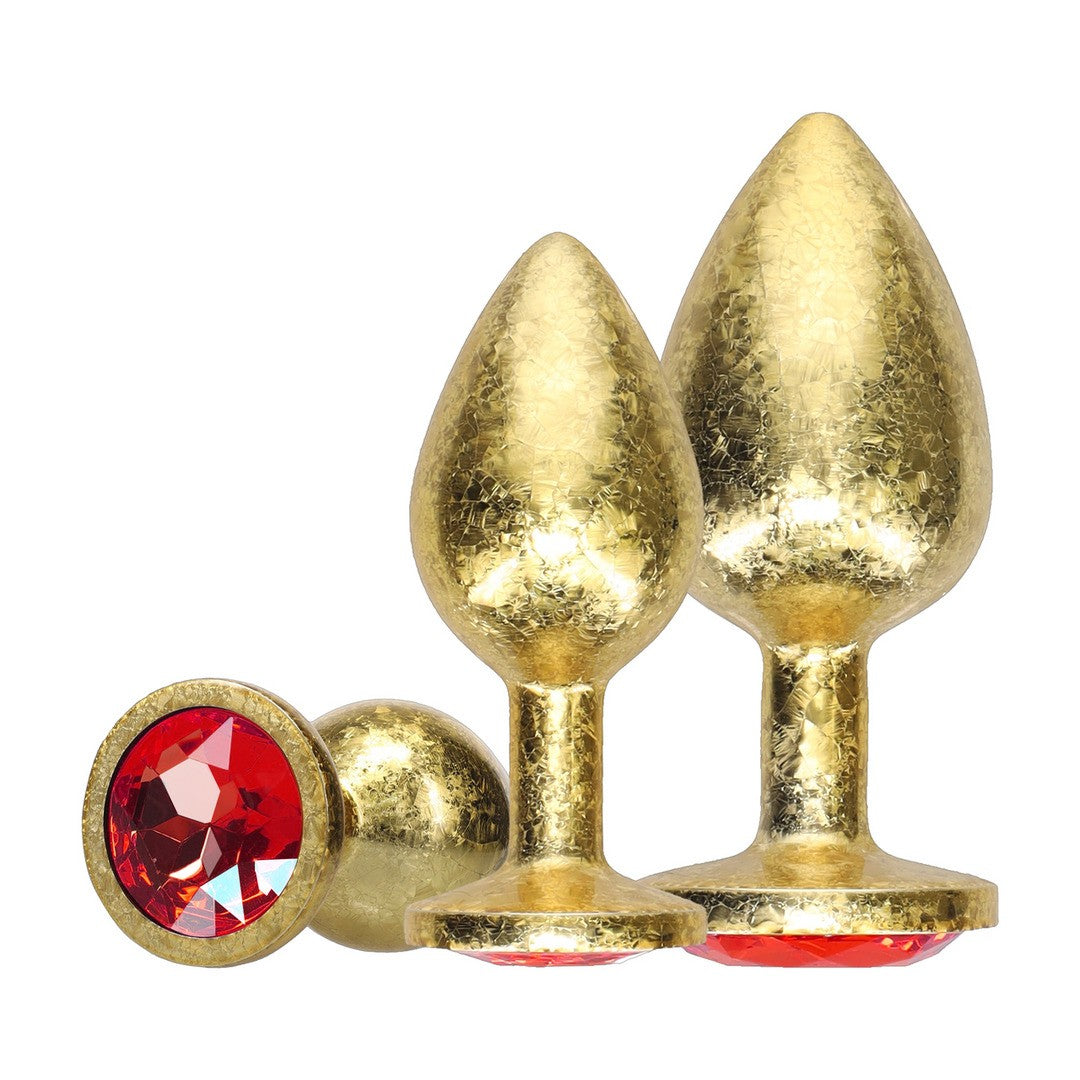 CONJUNTO DE 3 PLUGS ANAIS EN METAL MILAN COLLECTION GOLD OUCH!