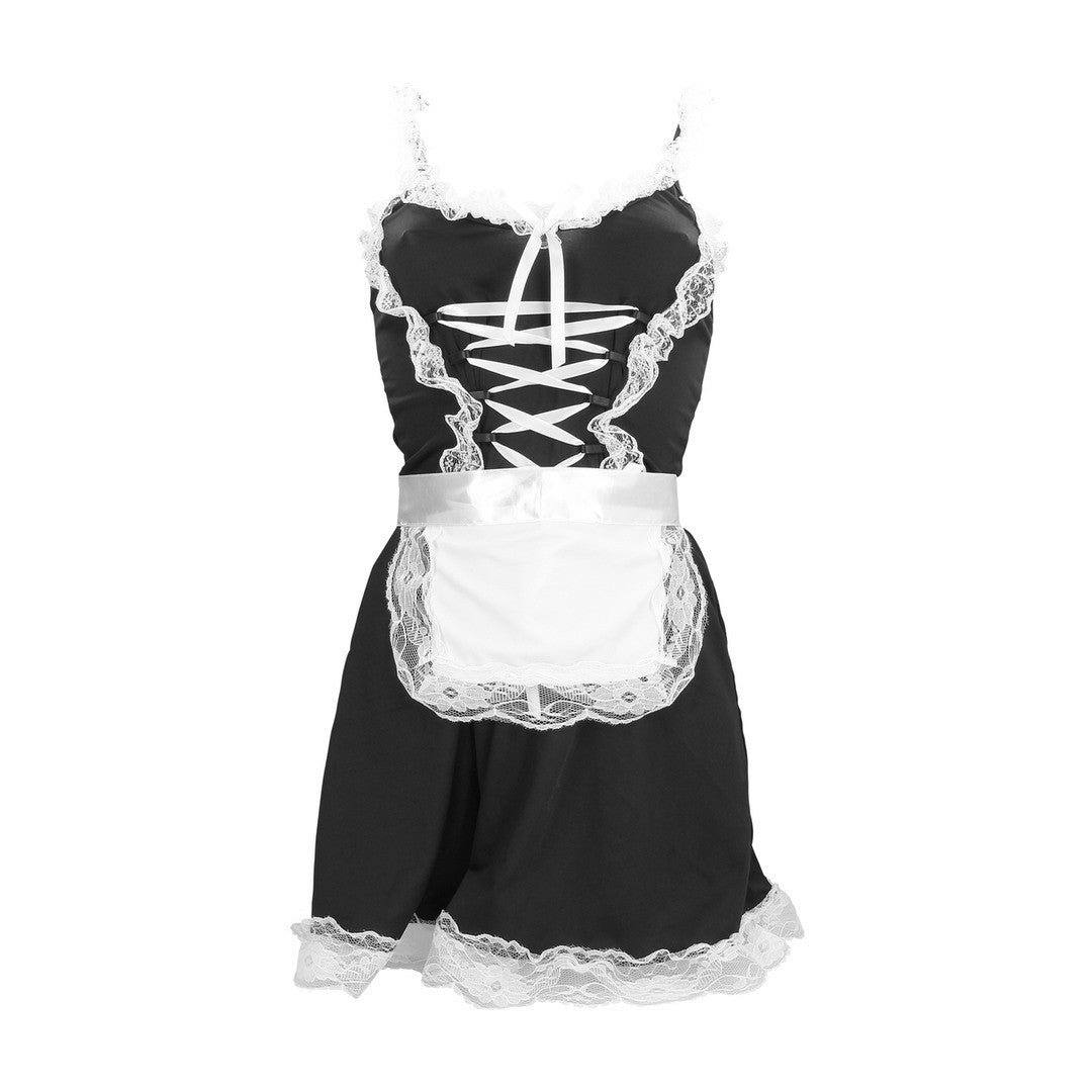 DISFRAZ DE CRIADA NEGRO S-LINE