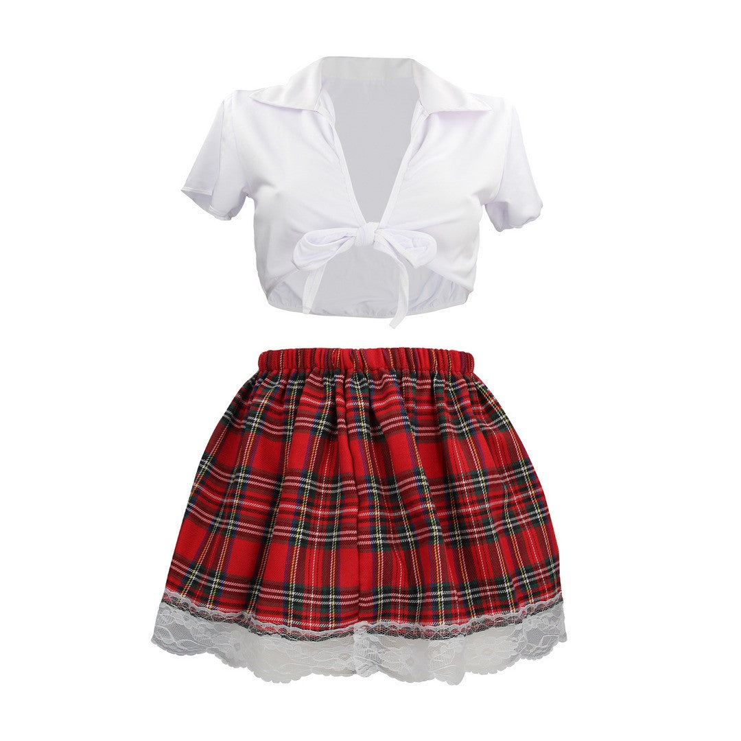 DISFRAZ DE ESTUDIANTE BLANCO S-LINE
