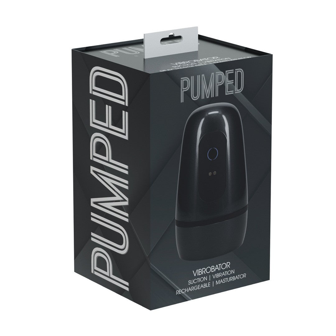 MASTURBADOR DE SUCCIÓN DE PRESIÓN NEGATIVA CON VIBRACIÓN PULSAR GUN METAL PUMPED