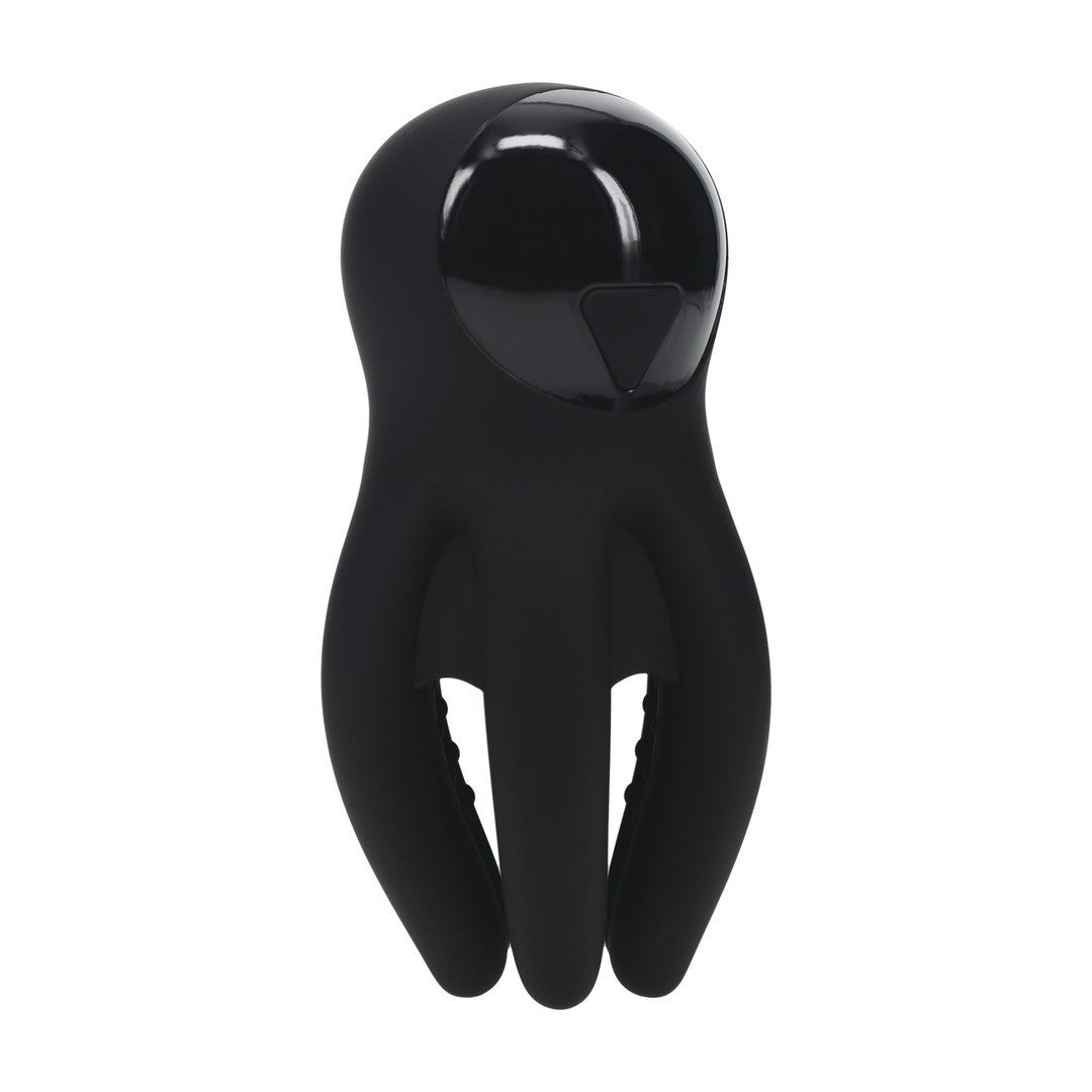 ESTIMULADOR DE GLANDE DIGITAL CON VIBRACIÓN Y TENTÁCULOS NEGRO LEVELZ