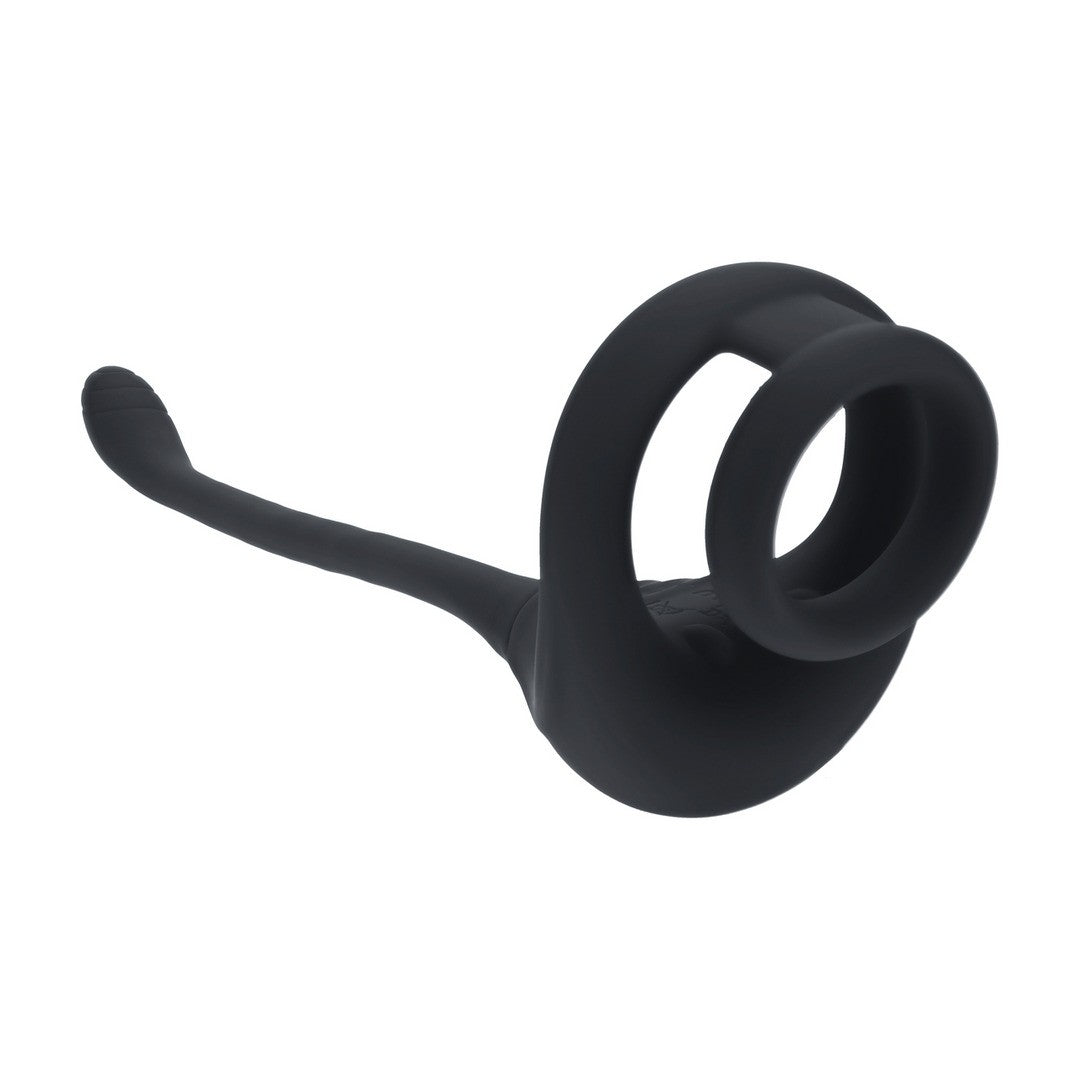 ANILLO PARA EL PENE TRI O DE SILICONA CON MANDO Y ESTIMULADOR LEVELZ
