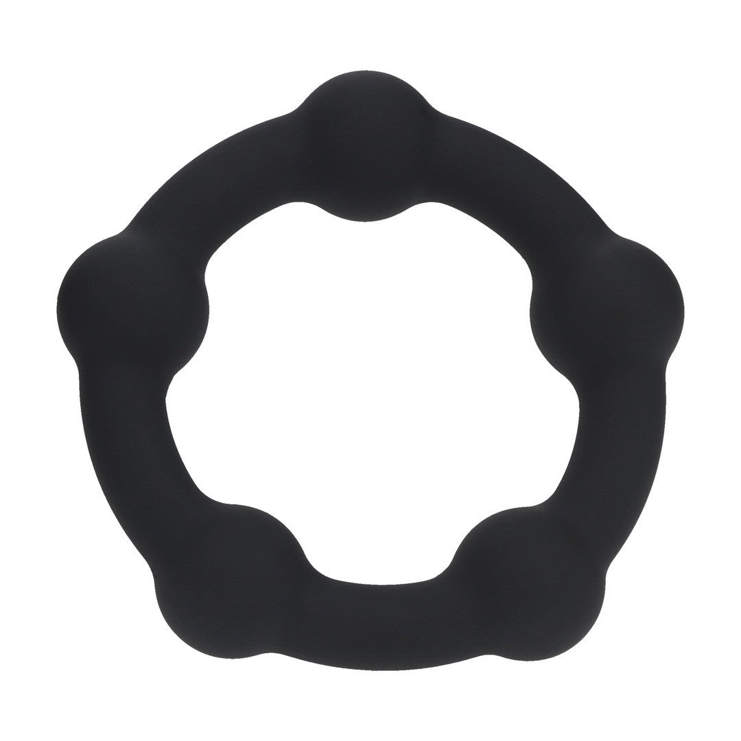 ANILLO PARA EL PENE CON PERLAS S 30 MM NEGRO LEVELZ