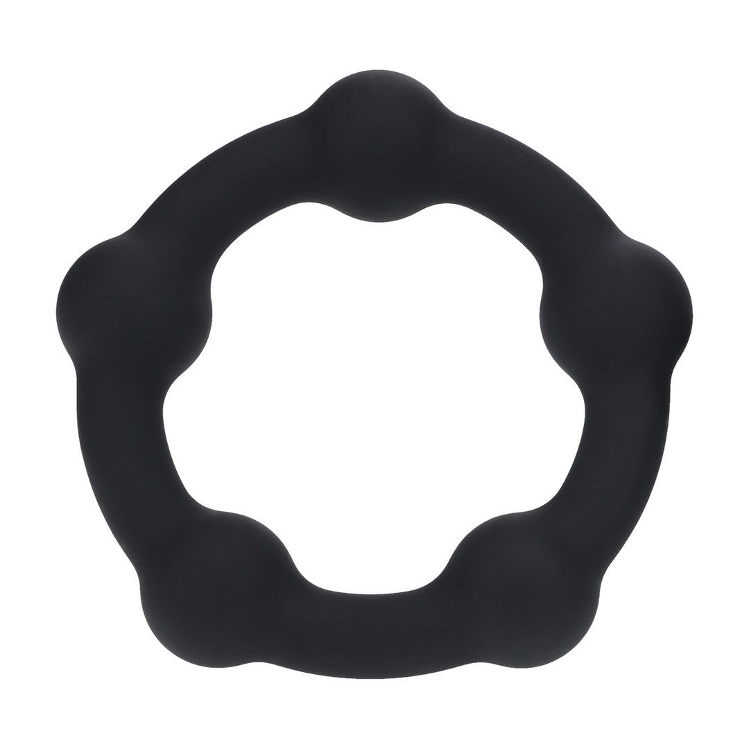 ANILLO PARA EL PENE CON PERLAS L 45 MM NEGRO LEVELZ