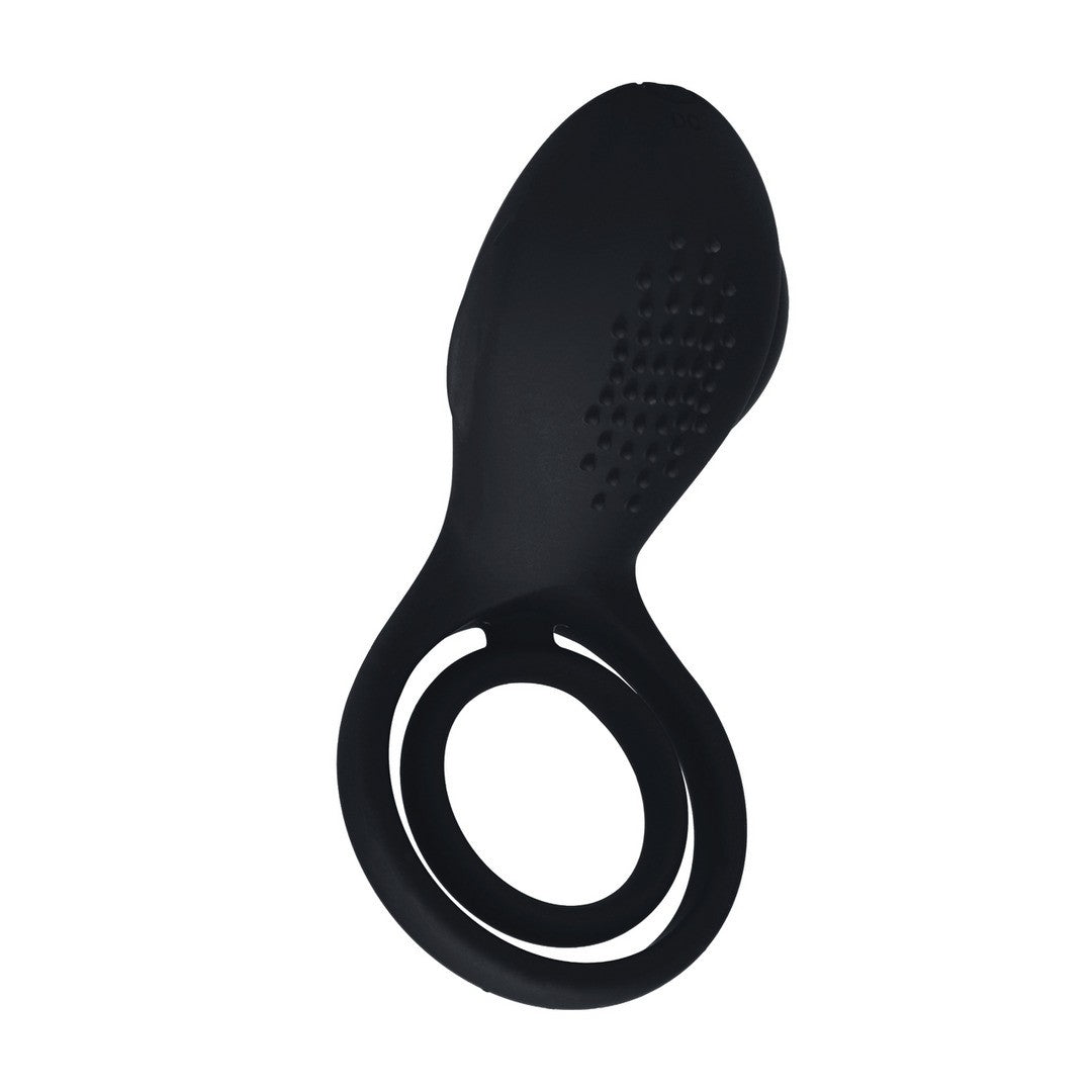 ANILLO PARA EL PENE Y LOS TESTÍCULOS CON VIBRACIÓN Y ESTIMULADOR CON ALAS NEGRO LEVELZ