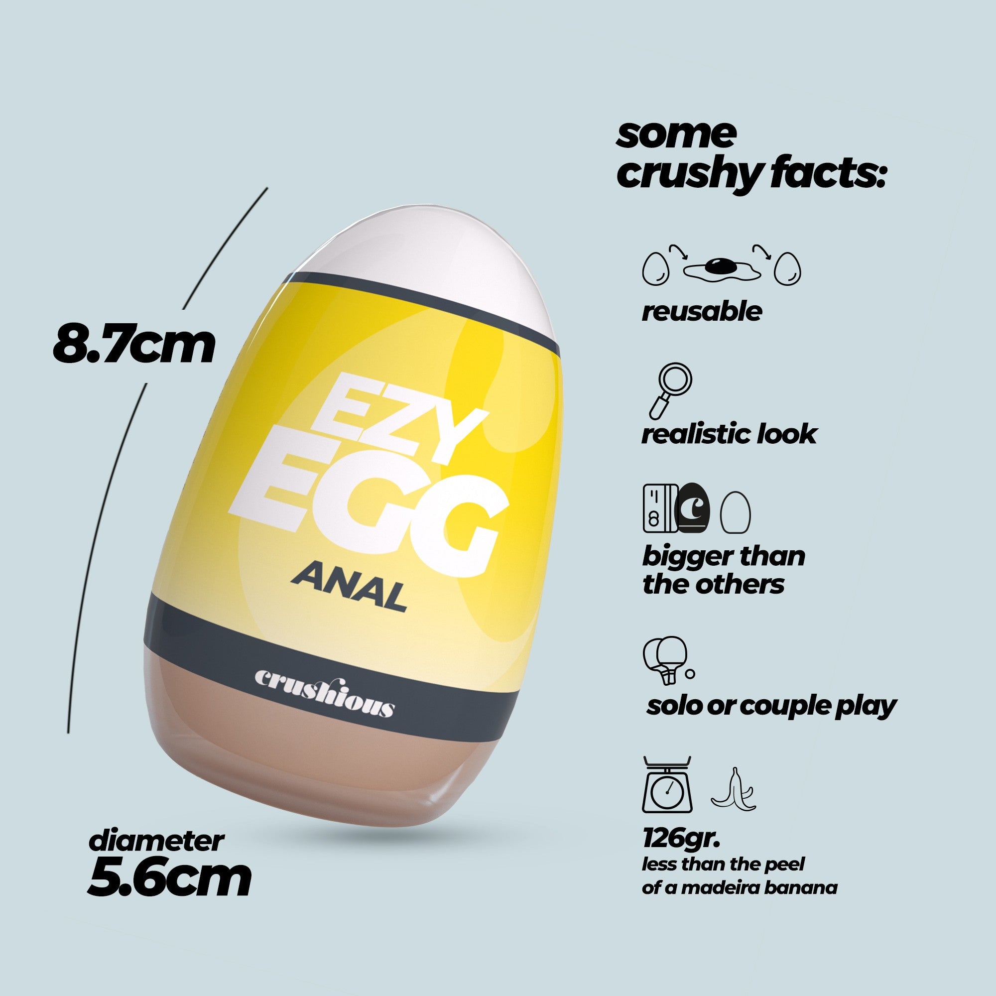 HUEVO MASTURBADOR EZY EGG ANAL CRUSHIOUS