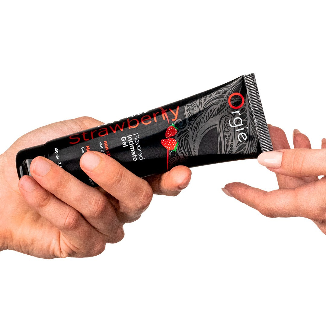 LUBRICANTE A BASE DE AGUA CON SABOR A FRESA 100ML ORGIE