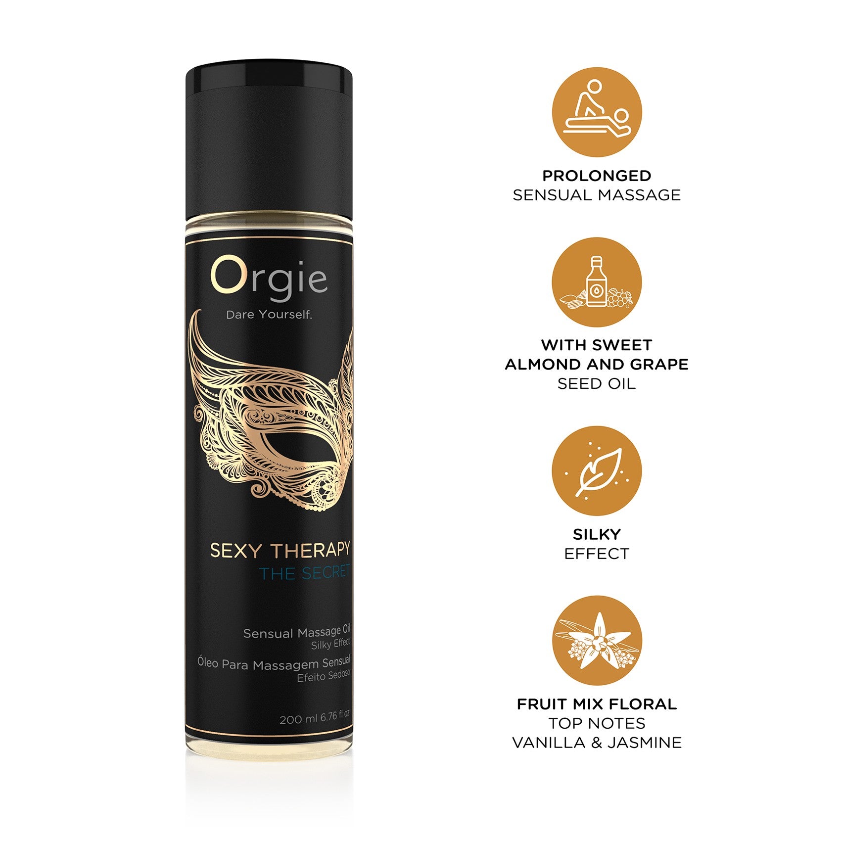 ACEITE DE MASAJE SEXY THERAPY THE SECRET 200ML ORGIE