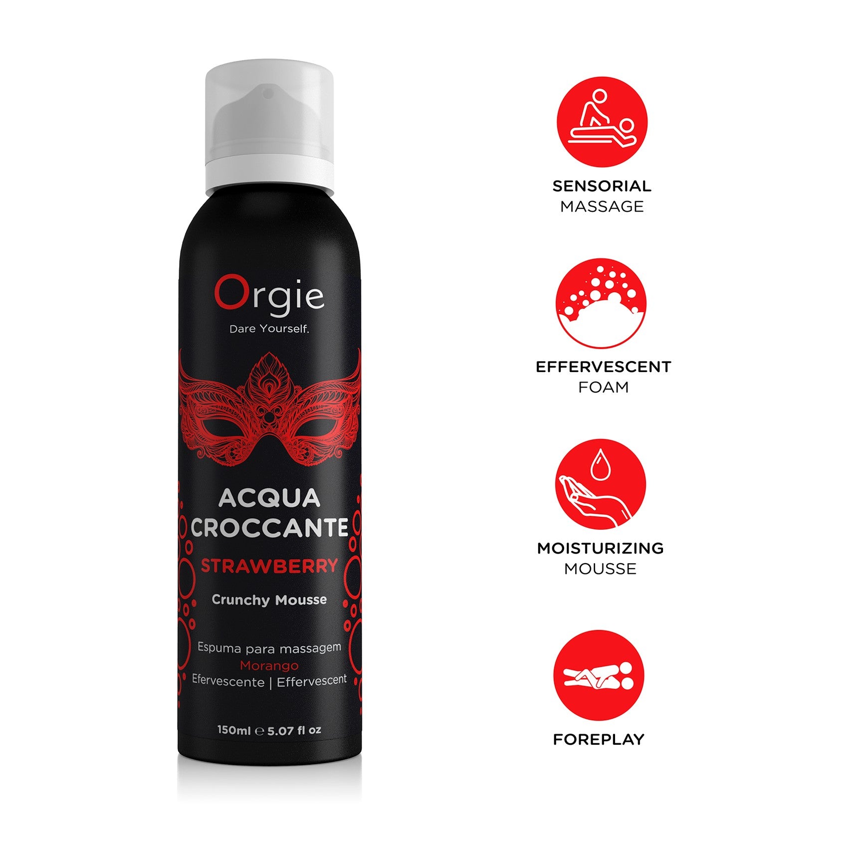 ESPUMA DE MASAJE CRACKELING ACQUA CROCCANTE FRESA 150ML ORGIE