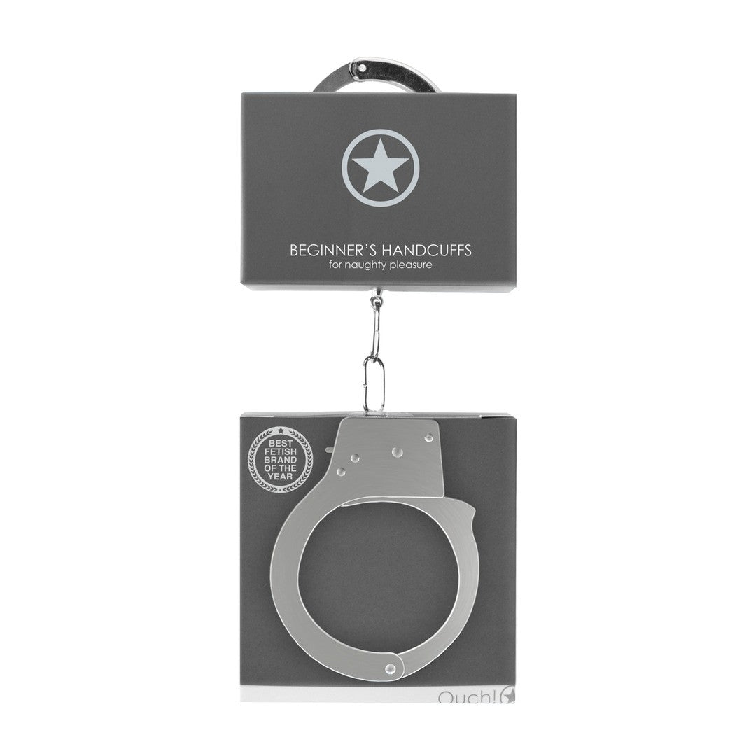 ESPOSAS EN METAL BEGINNER'S HANDCUFFS PLATEADAS