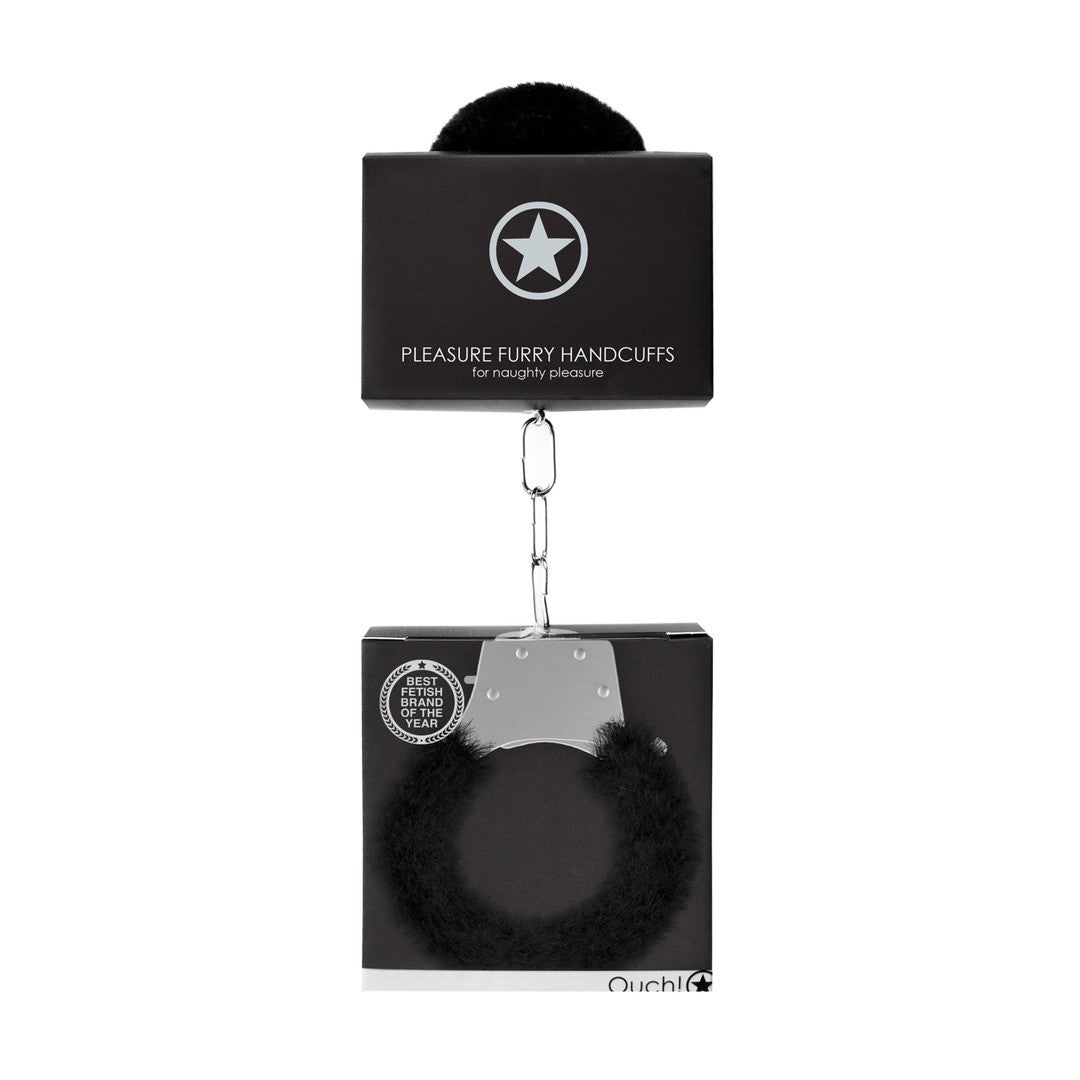 ESPOSAS CON PELUCHE PLEASURE FURRY HANDCUFFS NEGRAS