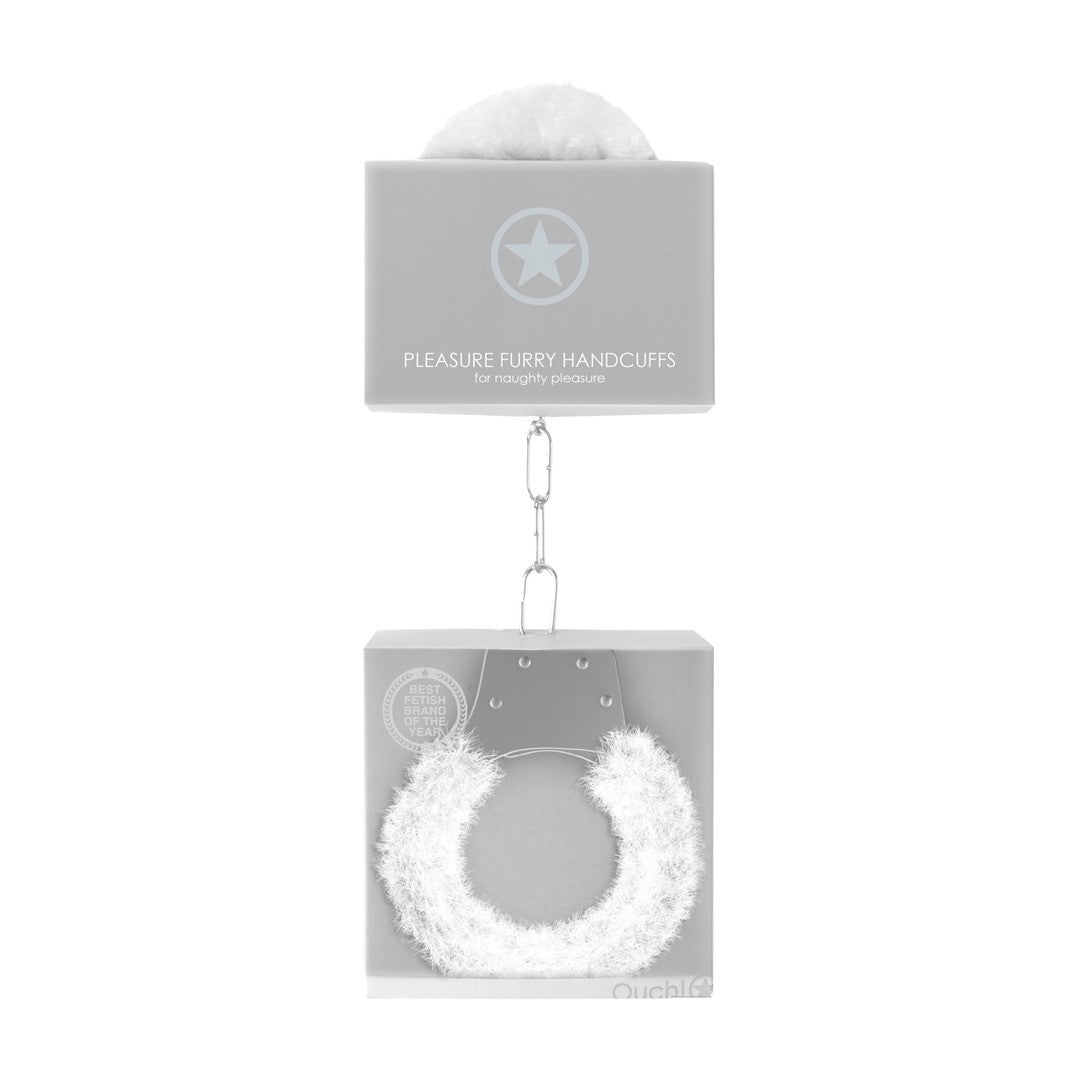 ESPOSAS CON PELUCHE PLEASURE FURRY HANDCUFFS BLANCAS
