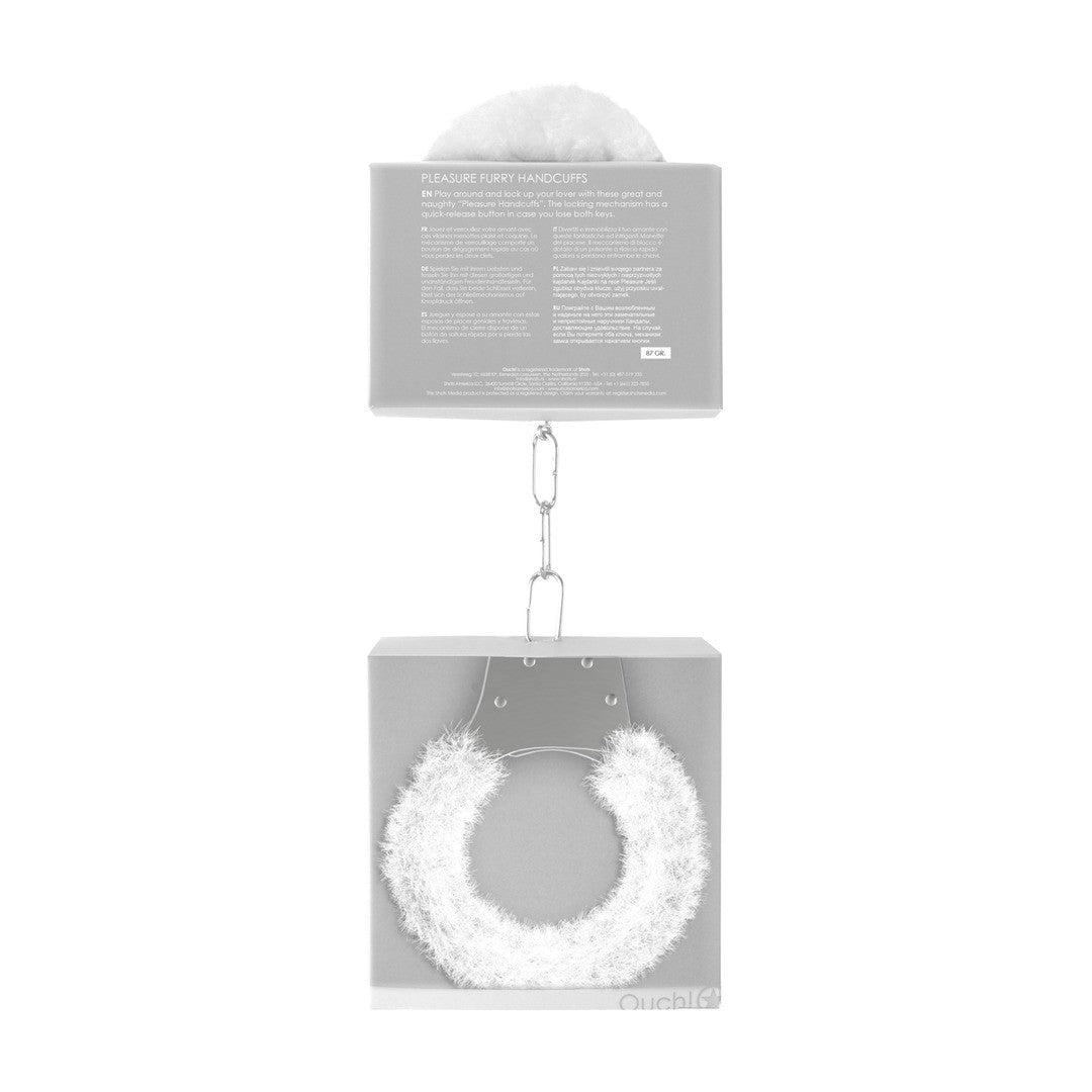 ESPOSAS CON PELUCHE PLEASURE FURRY HANDCUFFS BLANCAS