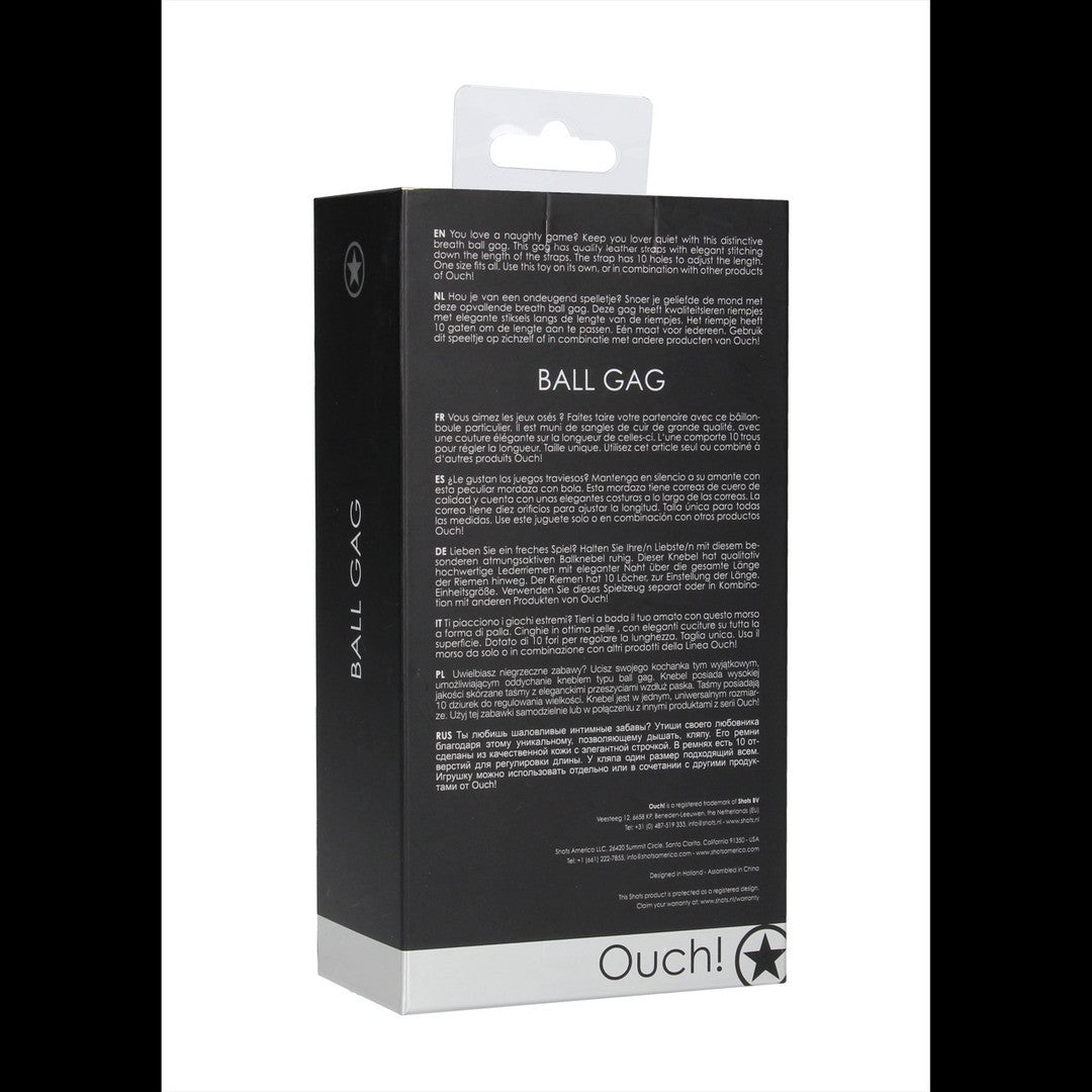 MORDAZA OUCH! BALL GAG NEGRA