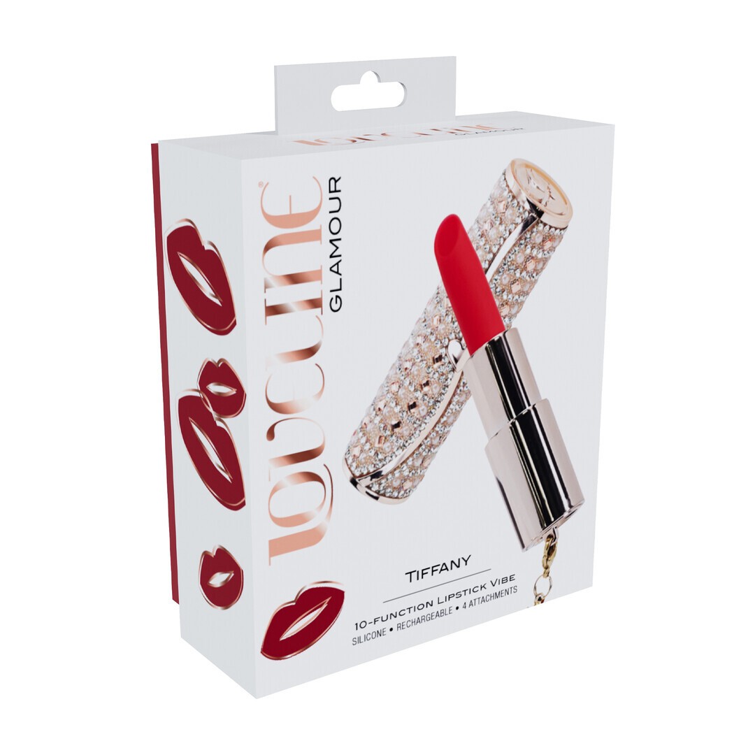 VIBRADOR CON 4 ACCESORIOS TIFFANY LIPSTICK ROSA LOVELINE