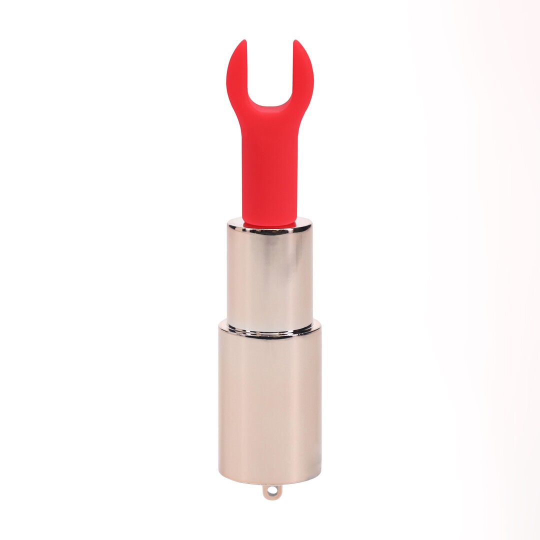 VIBRADOR CON 4 ACCESORIOS CANDY LIPSTICK ROSA LOVELINE