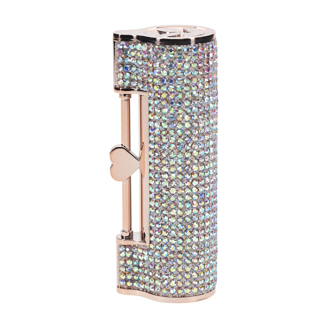 VIBRADOR CON 4 ACCESORIOS DIAMOND LIPSTICK IRIDESCENT LOVELINE