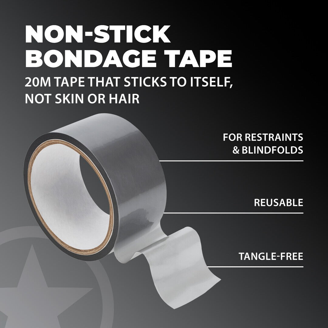 CINTA BONDAGE PVC NON-STICK 20 M PLATEADA OUCH!