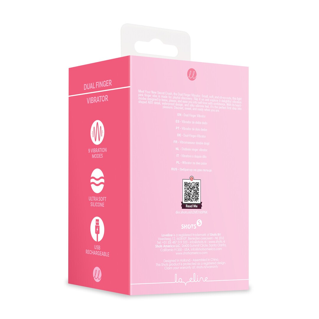 VIBRADOR DE DEDO FINGER DUAL ROSA LOVELINE