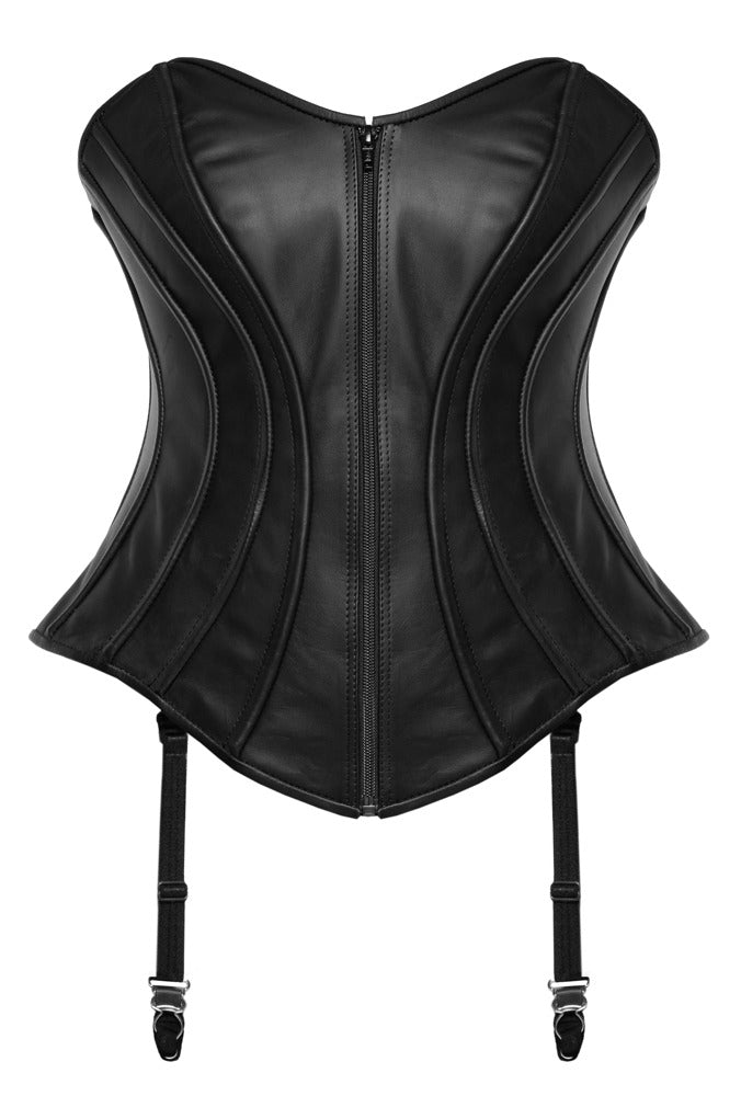 Leather Corset S Zado - Corsé de Cuero Napa sin Tirantes