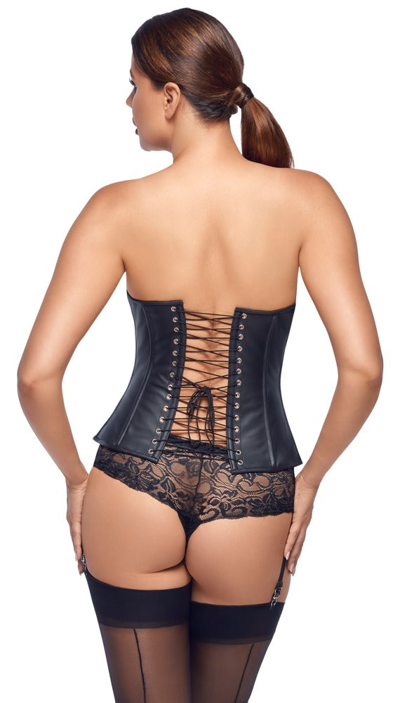 Corsé de Cuero Napa Zado 2XL - Diseño sin Tirantes con Cremallera