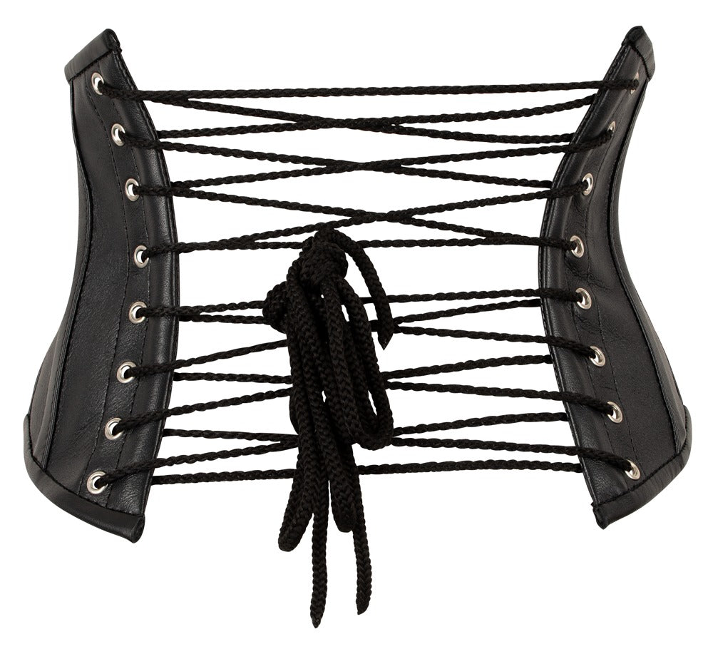 Corsé de Cuero Negro Zado 61 cm - Napa de Cordero con Cremallera