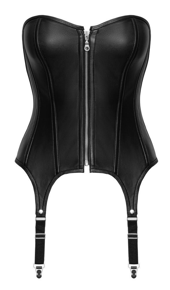 Corset de Cuero Leather XL Zado - Diseño Strapless con Suspensores