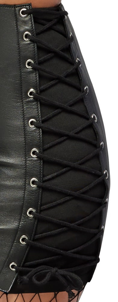 Falda de Cuero Zado 2XL - Cordones Ajustables y Diseño Slim Fit