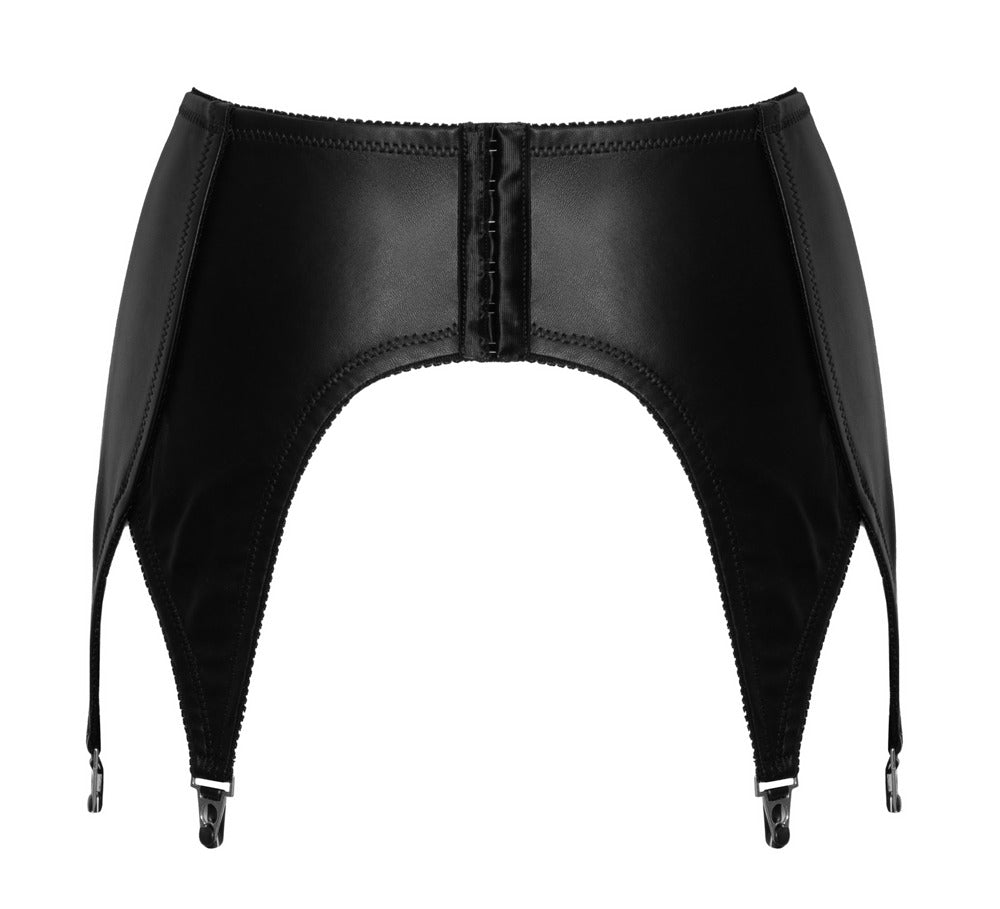 Liguero de Cuero Napa Zado - Estilo Retro con 4 Tirantes Metálicos