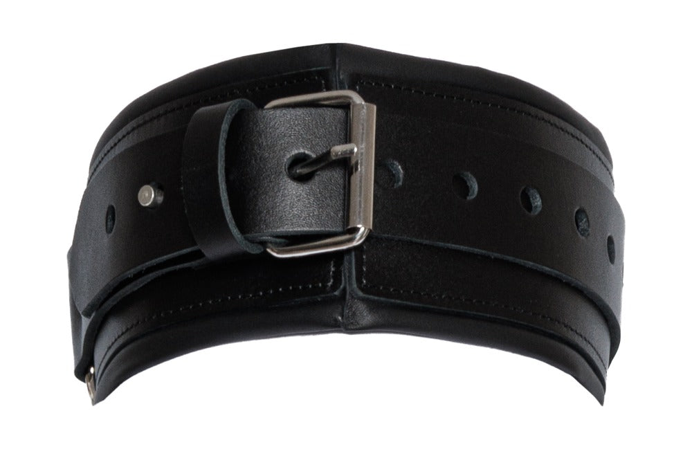 Collar y Correa de Cuero ZADO con Candado - Bondage Profesional