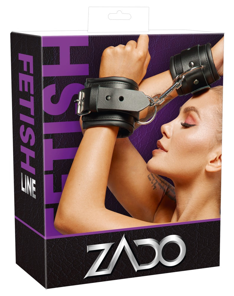 Esposas de Cuero Zado con Cerraduras - Bondage Profesional