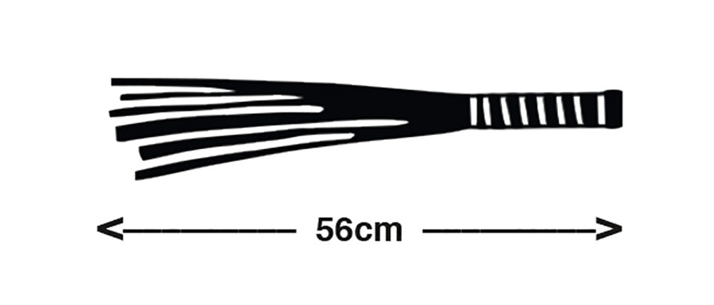 Fusta Leather Flogger Zado - Mango de Madera Ondulado