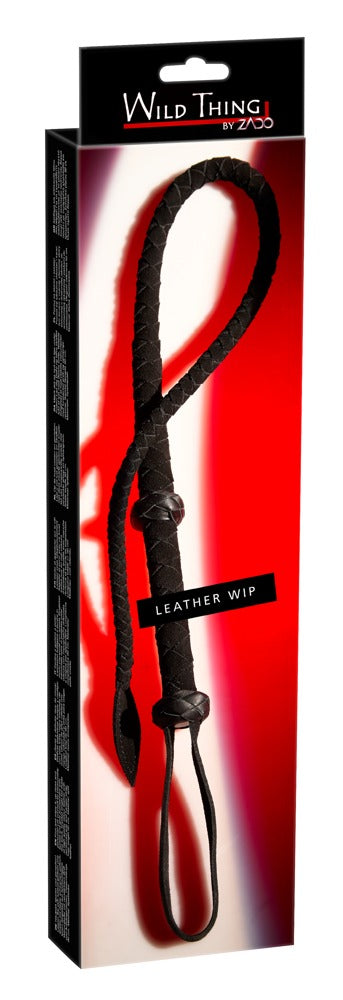 Single Tail Leather Whip Wild Thing By Zado - Fusta de Cuero Trenzado 90cm