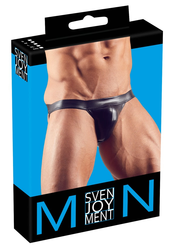 Men's Jock 2XL Svenjoyment - Slip Elástico en Negro Brillante