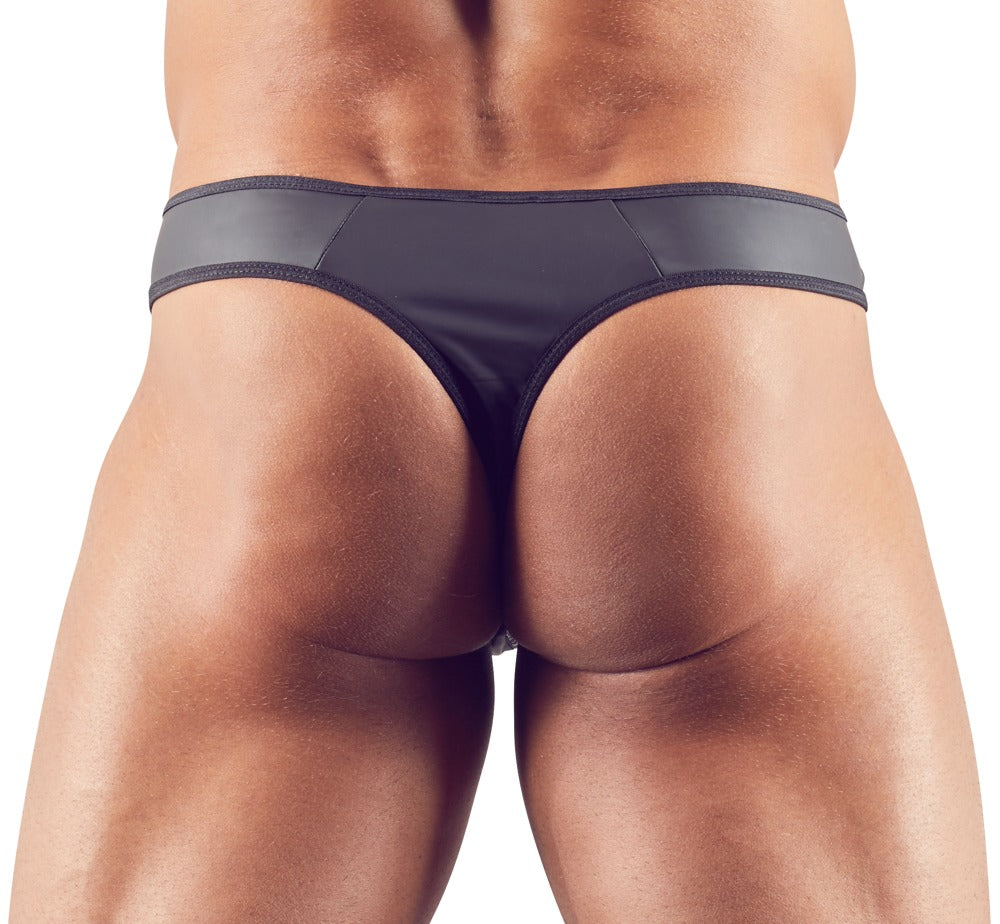 Men's String M Svenjoyment - Slip con Cremallera Brillante