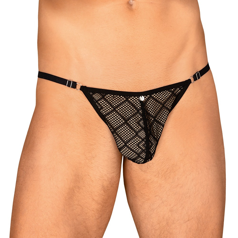 OBS M. Thong S-L Negro Malla Semitransparente Obsessive