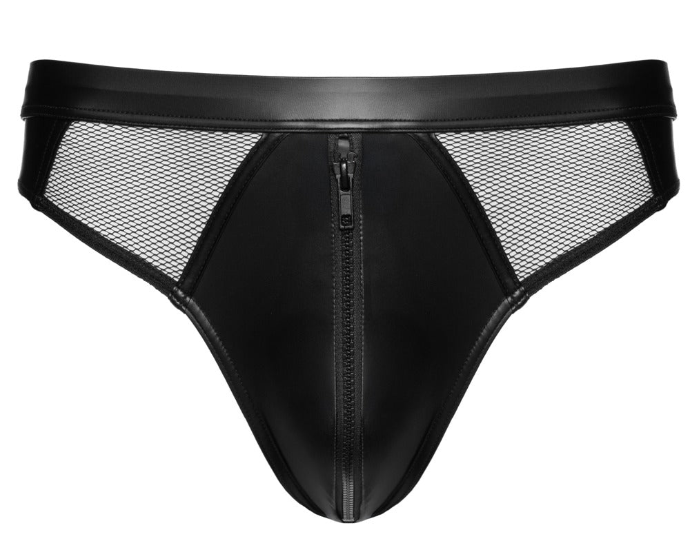 M. Briefs S Svenjoyment - Slip Negro con Efecto Mojado