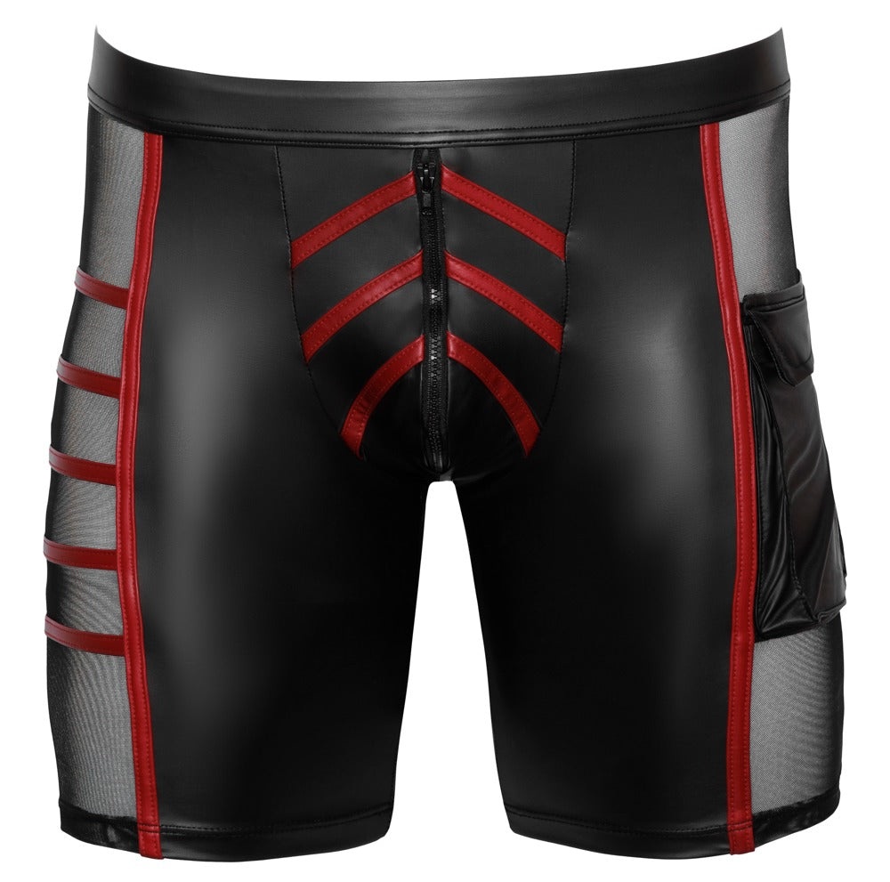 Pantalón Corto NEK Negro/Rojo Talla S - Shorts Ajustados con Detalles en Contraste