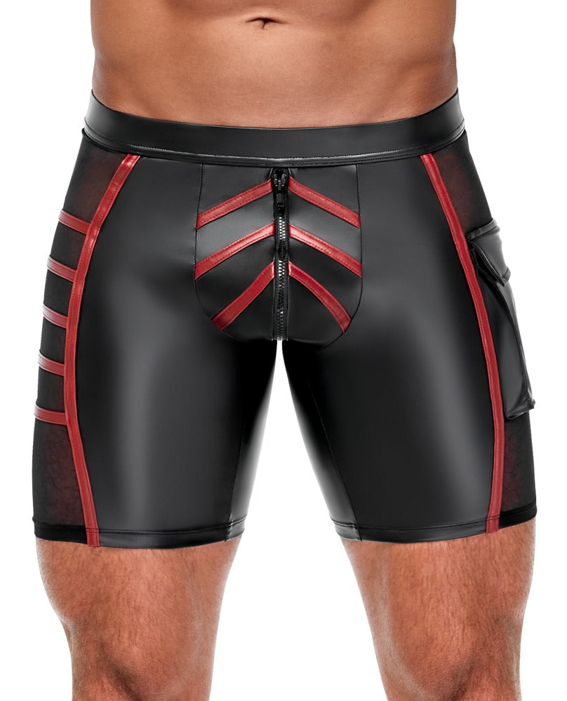 Pantalones Cortos NEK Black/Red - Shorts Ajustados Hombre Talla L