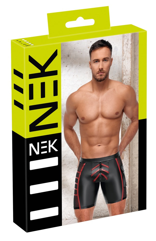 Shorts Nek Black/Red XL - Diseño Ajustado con Detalles en Malla
