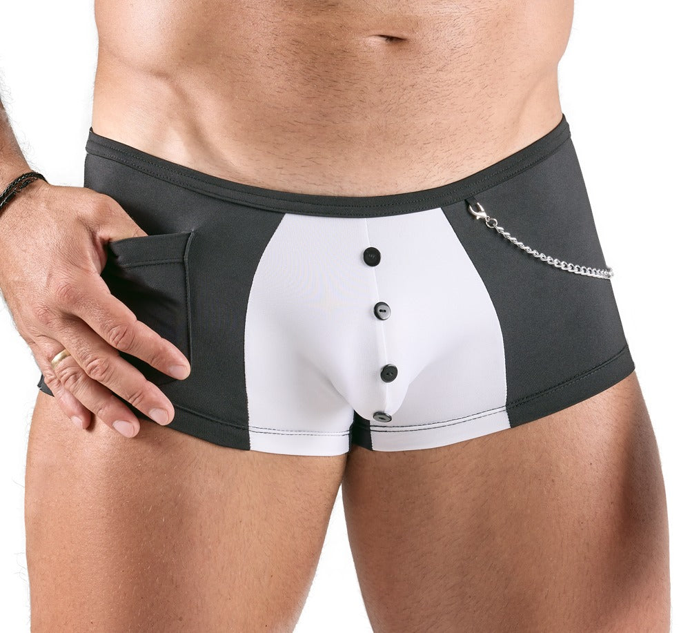 Pantalones Camarero XL Svenjoyment - Estilo Íntimo Blanco y Negro