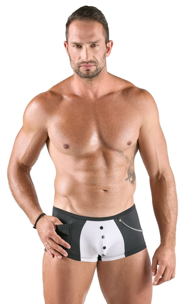 Pantalones Camarero XL Svenjoyment - Estilo Íntimo Blanco y Negro