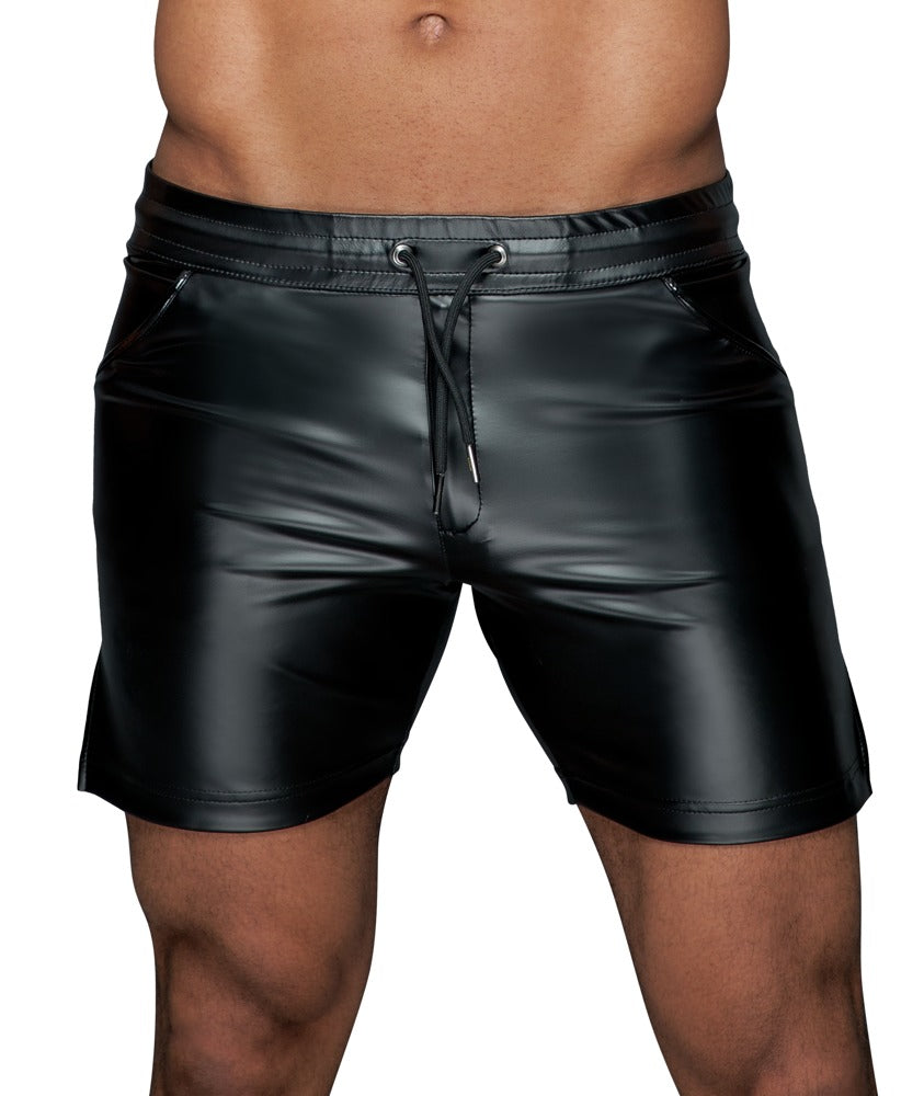 Noir Men's Shorts L - Pantalones Cortos Elásticos Negros