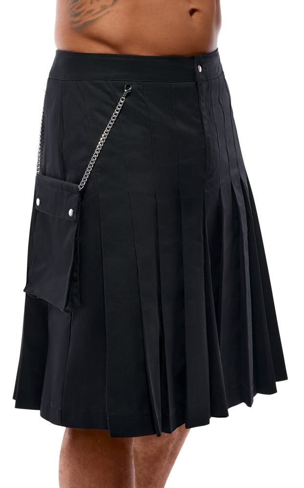 Falda Escocesa Masculina Negra Svenjoyment - Talla S