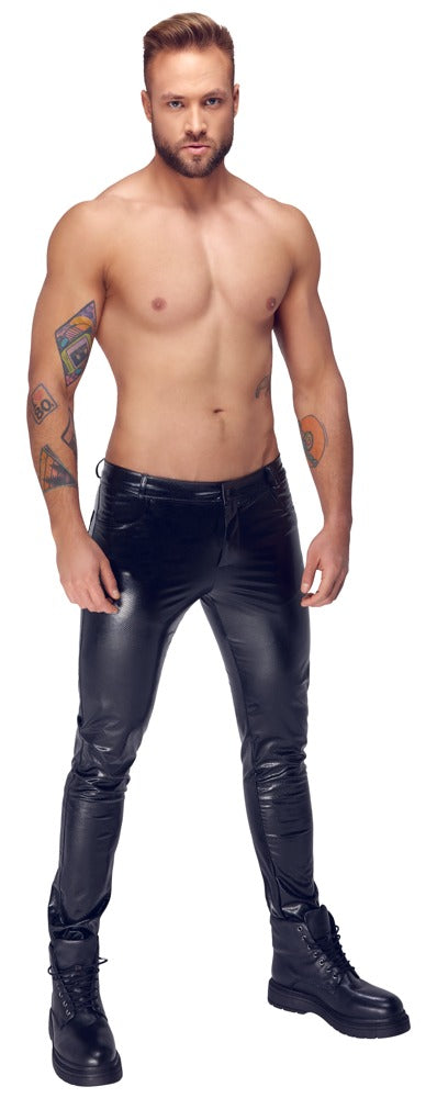 Noir M.Trousers XL - Pantalón Piel de Serpiente Elástico