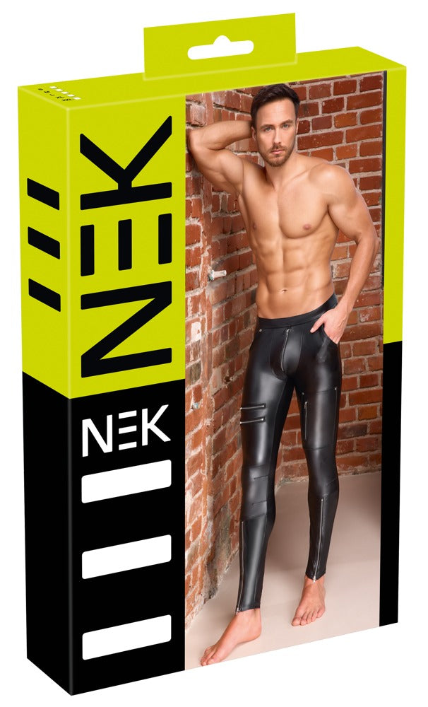 Pantalón Slim Fit NEK Talla L Negro con Detalles de Tachuelas