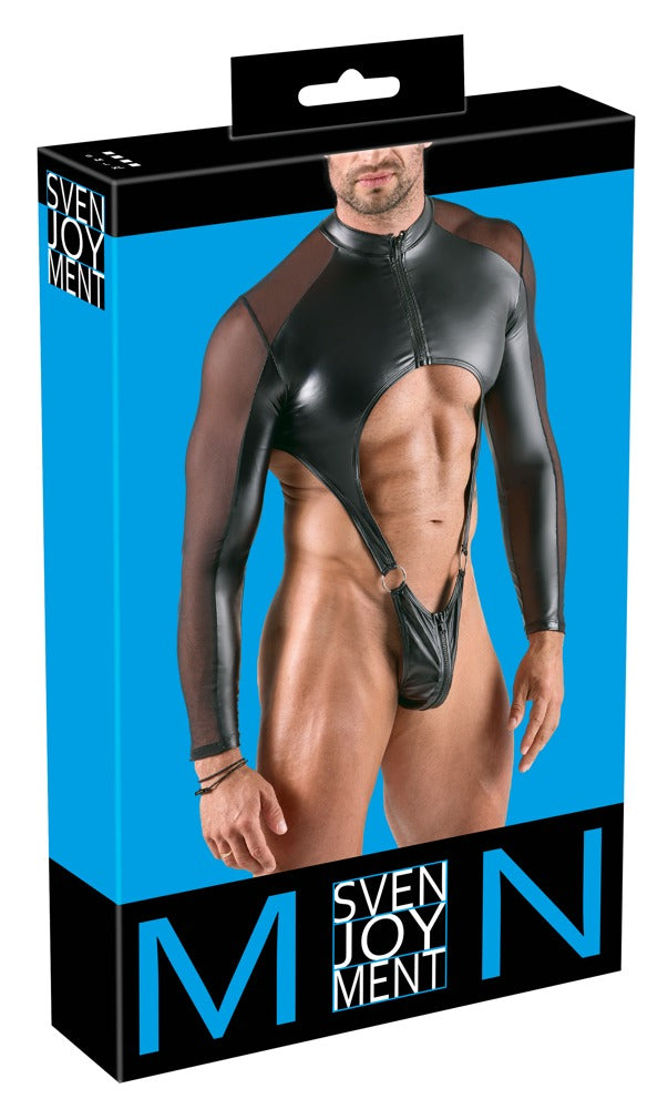 Body Svenjoyment Hombre Mangas Largas Negro con Powernet